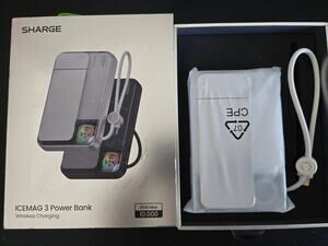Sharge ICEMAG 3 MagSafe Portable Charger, Qi2.2 25W Magnetic Power Bank